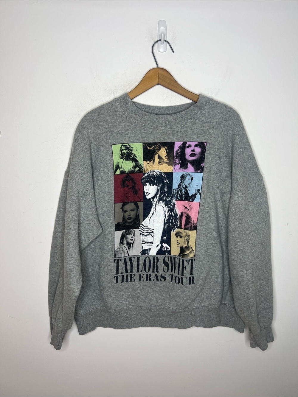 Taylor Swift Eras Tour Crewneck Sweatshirt Gray Collage Official Merch
